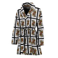 Queen Of Spades Pattern Print Women's Bathrobe