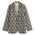 Queen Of Spades Pattern Print Women's Blazer