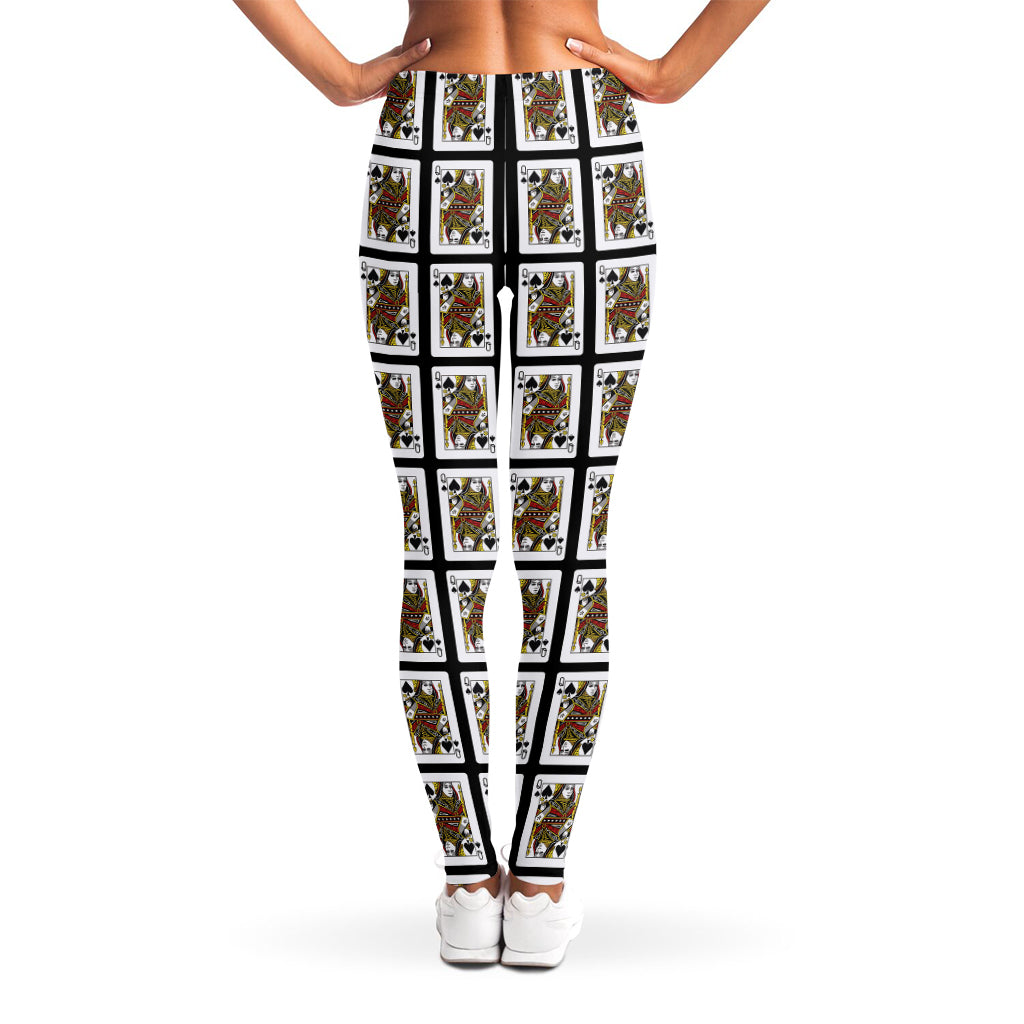 Queen Of Spades Pattern Print Women's Leggings