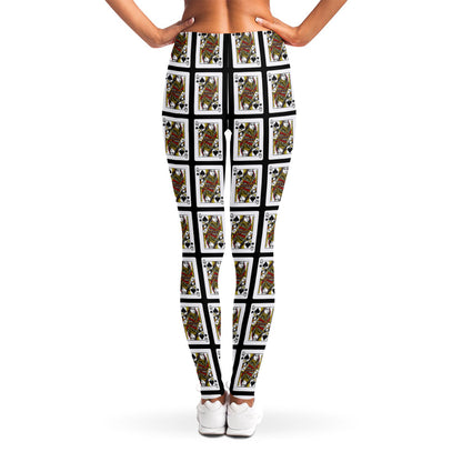Queen Of Spades Pattern Print Women's Leggings