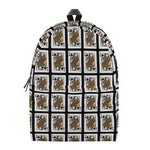 Queen Of Spades Playing Card Pattern Print Backpack