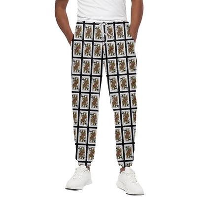 Queen Of Spades Playing Card Pattern Print Cotton Pants