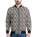 Queen Of Spades Pattern Print Men's Bomber Jacket