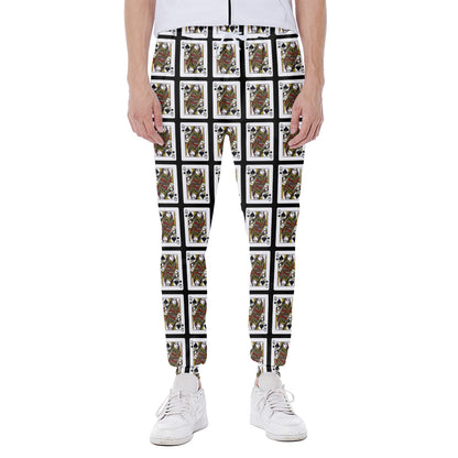 Queen Of Spades Playing Card Pattern Print Scuba Joggers