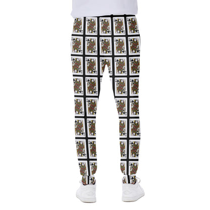 Queen Of Spades Playing Card Pattern Print Scuba Joggers