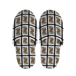 Queen Of Spades Playing Card Pattern Print Slippers