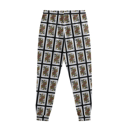 Queen Of Spades Playing Card Pattern Print Sweatpants