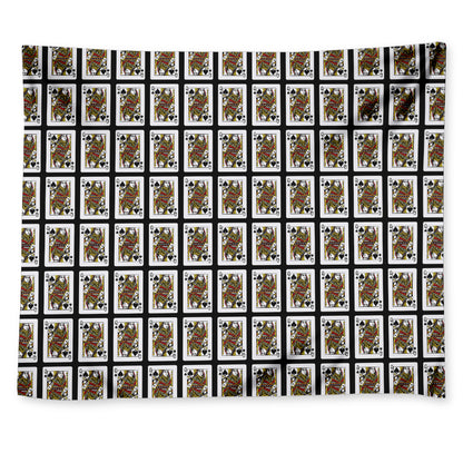 Queen Of Spades Playing Card Pattern Print Tapestry