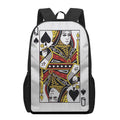 Queen Of Spades Playing Card Print 17 Inch Backpack