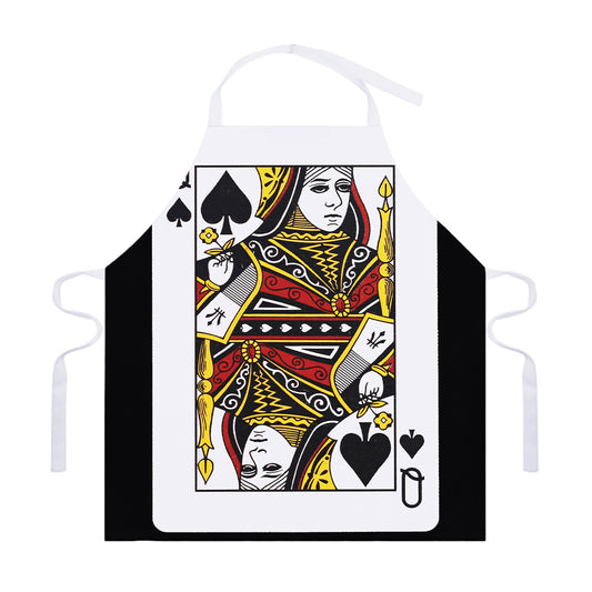 Queen Of Spades Playing Card Print Adjustable Apron