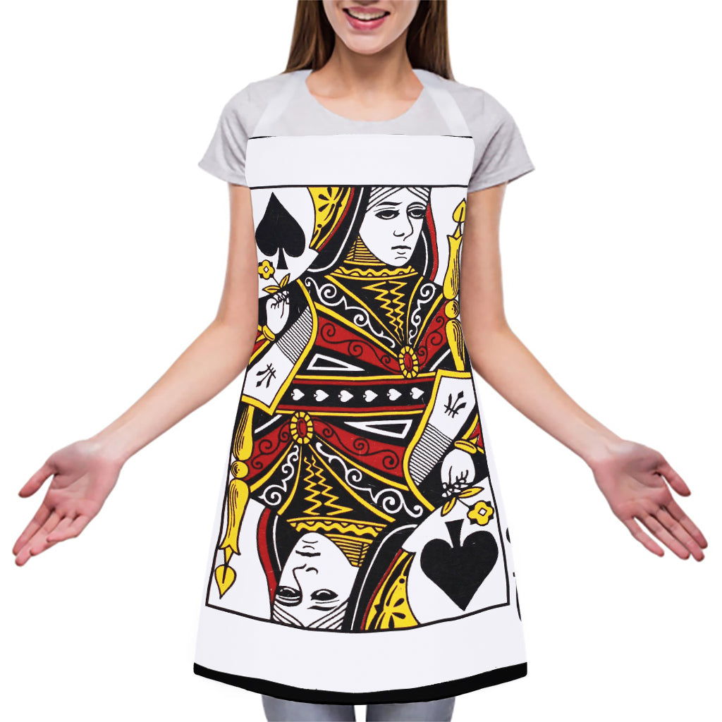Queen Of Spades Playing Card Print Adjustable Apron
