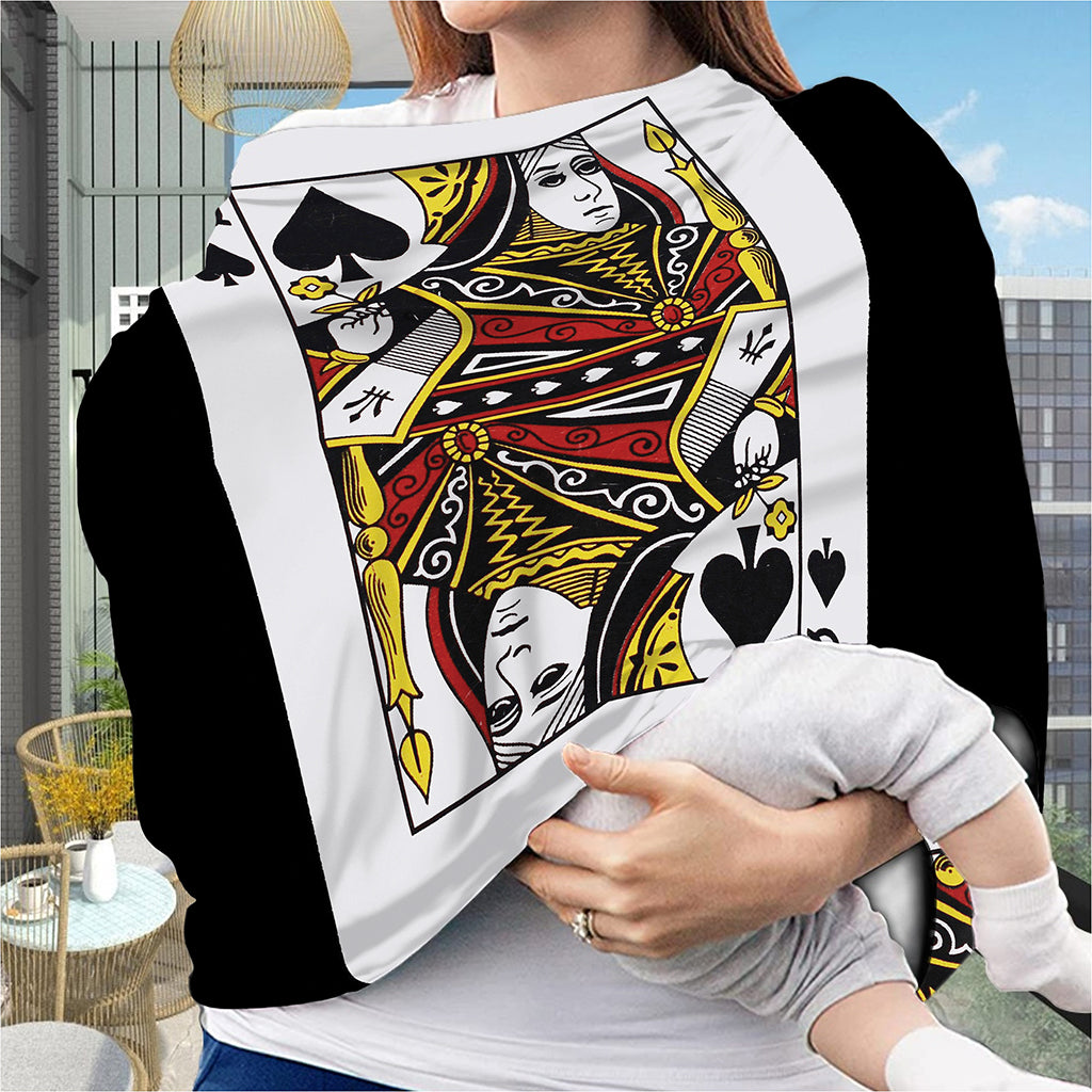 Queen Of Spades Playing Card Print Baby Seat Cover