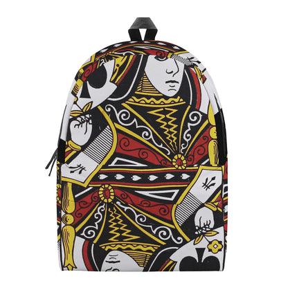 Queen Of Spades Playing Card Print Backpack