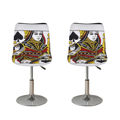 Queen Of Spades Playing Card Print Bar Stool Covers