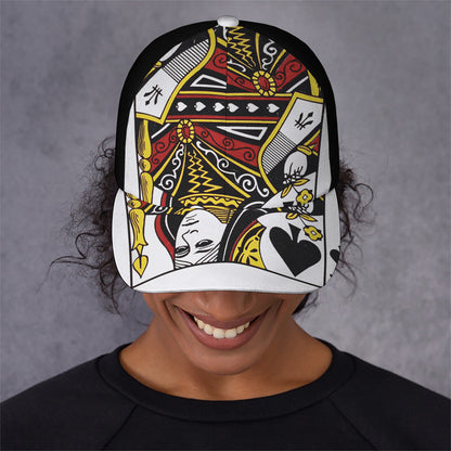 Queen Of Spades Playing Card Print Baseball Cap
