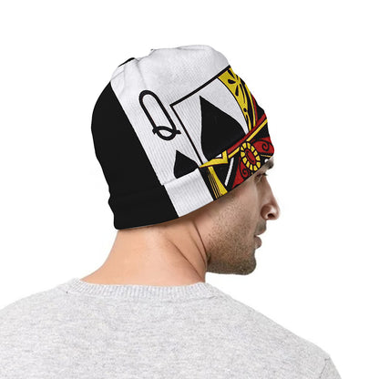 Queen Of Spades Playing Card Print Beanie