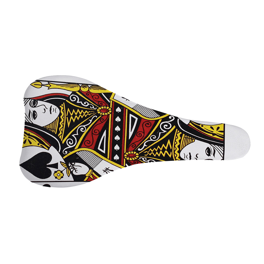 Queen Of Spades Playing Card Print Bicycle Seat Cover