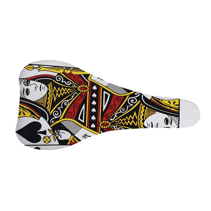 Queen Of Spades Playing Card Print Bicycle Seat Cover