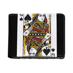 Queen Of Spades Playing Card Print Bifold Wallet