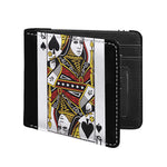 Queen Of Spades Playing Card Print Bifold Wallet