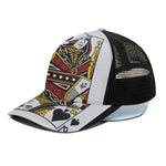 Queen Of Spades Playing Card Print Black Mesh Trucker Cap