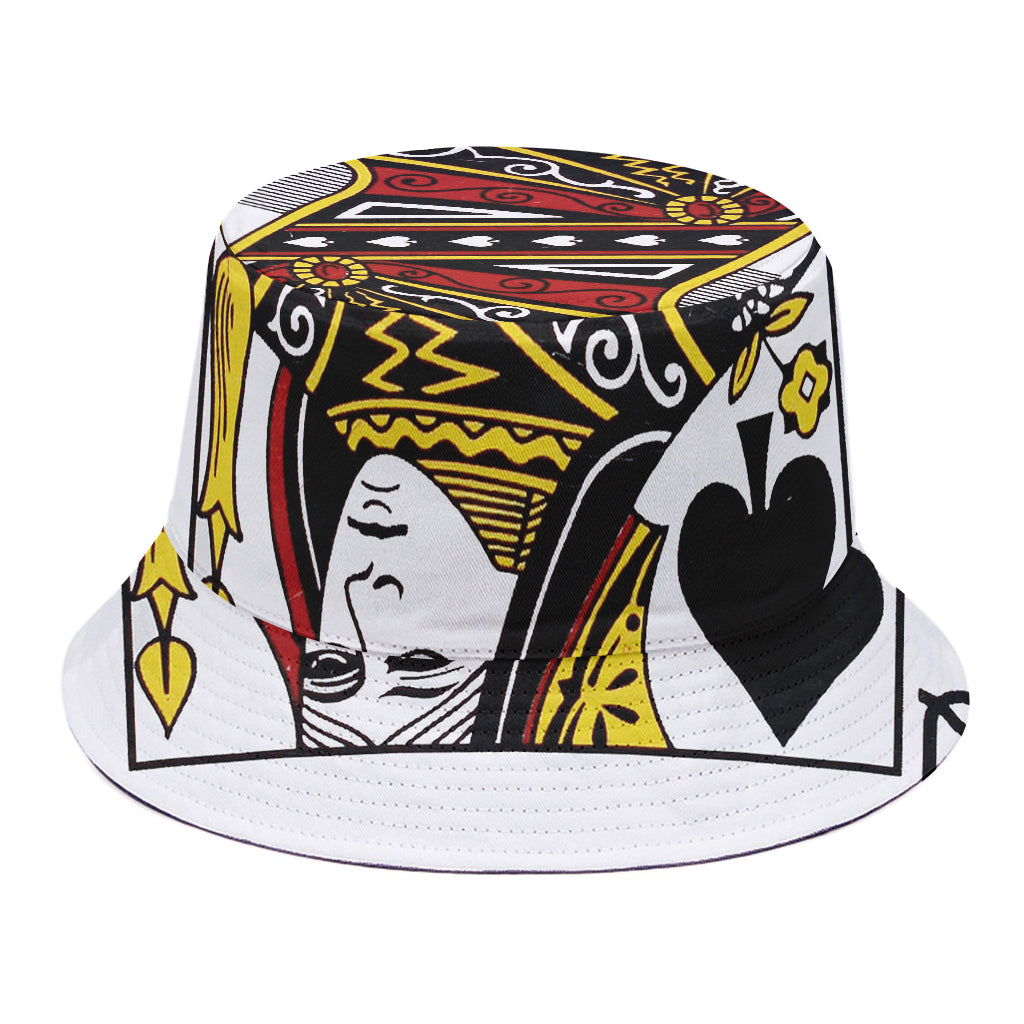 Queen Of Spades Playing Card Print Bucket Hat