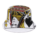 Queen Of Spades Playing Card Print Bucket Hat