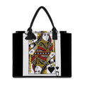 Queen Of Spades Playing Card Print Canvas Tote Bag