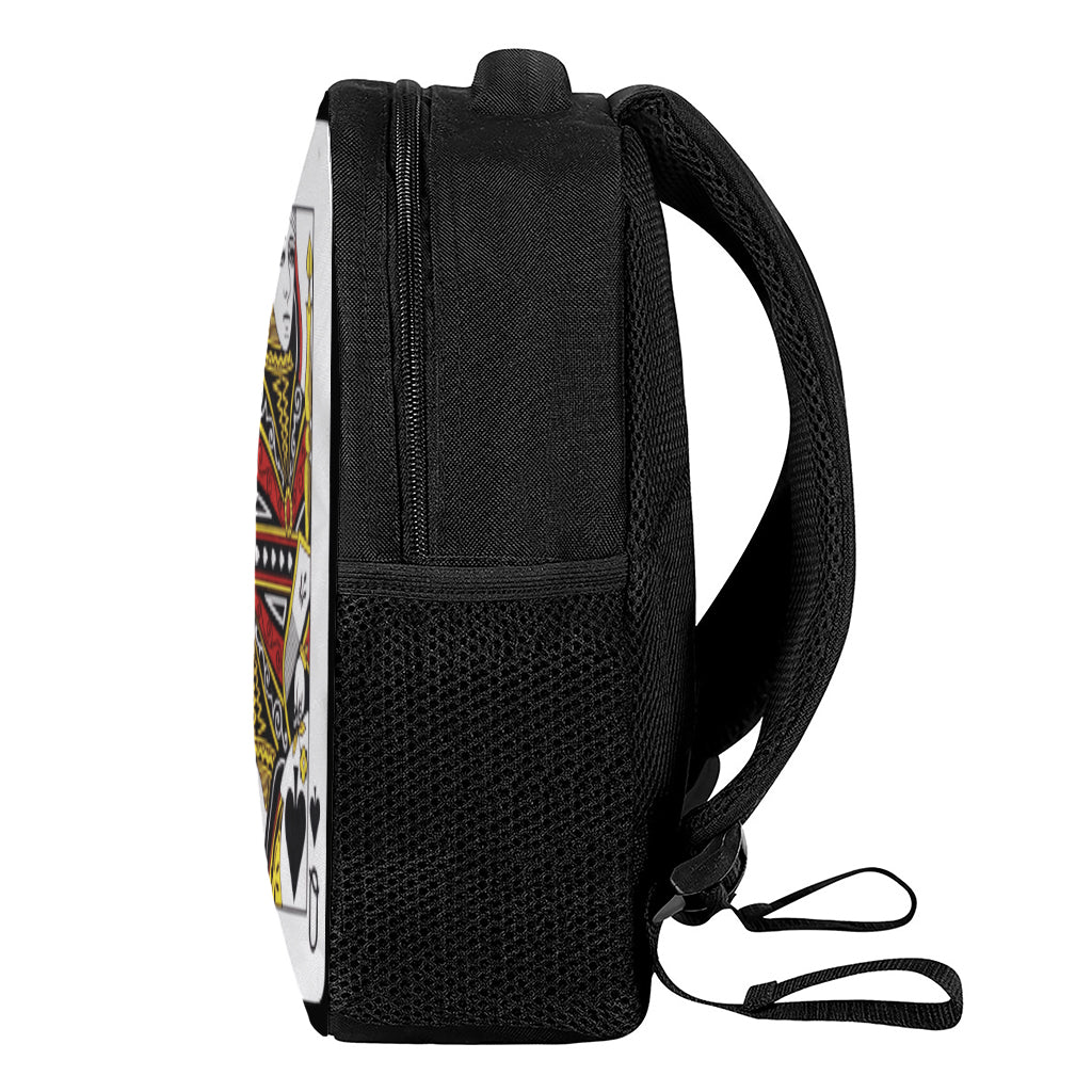 Queen Of Spades Playing Card Print Casual Backpack