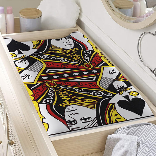Queen Of Spades Playing Card Print Changing Pad Cover