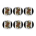 Queen Of Spades Playing Card Print Coaster Set