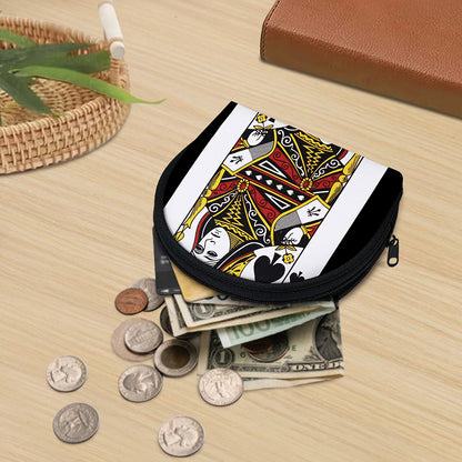Queen Of Spades Playing Card Print Coin Purse