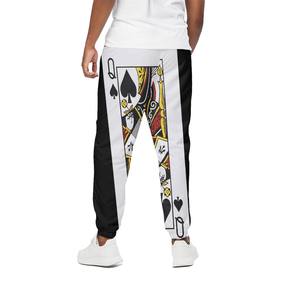 Queen Of Spades Playing Card Print Cotton Pants