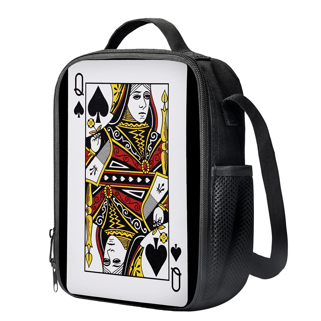 Queen Of Spades Playing Card Print Crossbody Lunch Bag