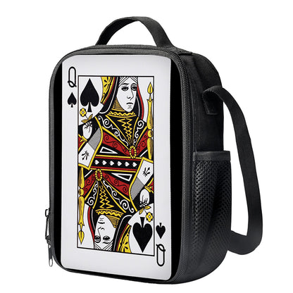 Queen Of Spades Playing Card Print Crossbody Lunch Bag