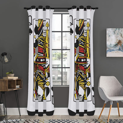 Queen Of Spades Playing Card Print Curtain