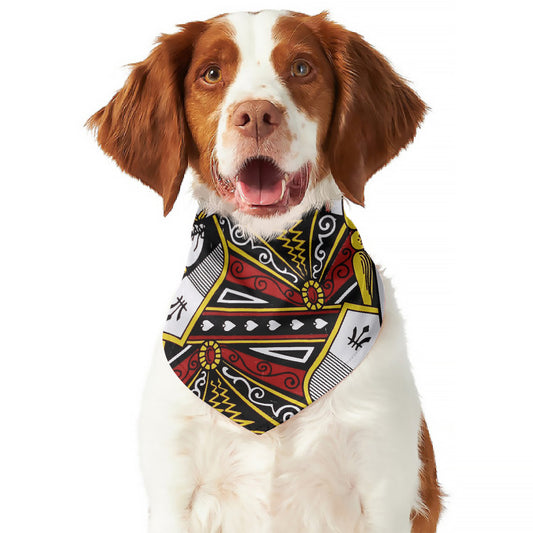 Queen Of Spades Playing Card Print Dog Bandana