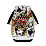 Queen Of Spades Playing Card Print Dog Zip Up Hoodie