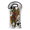 Queen Of Spades Playing Card Print Double Neoprene Wine Tote