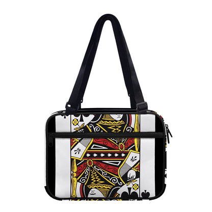 Queen Of Spades Playing Card Print Double Strap Bible Bag