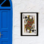 Queen Of Spades Playing Card Print Garden Flag