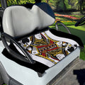 Queen Of Spades Playing Card Print Golf Cart Seat Cover