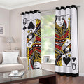Queen Of Spades Playing Card Print Grommet Curtains