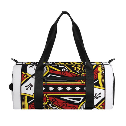 Queen Of Spades Playing Card Print Gym Bag