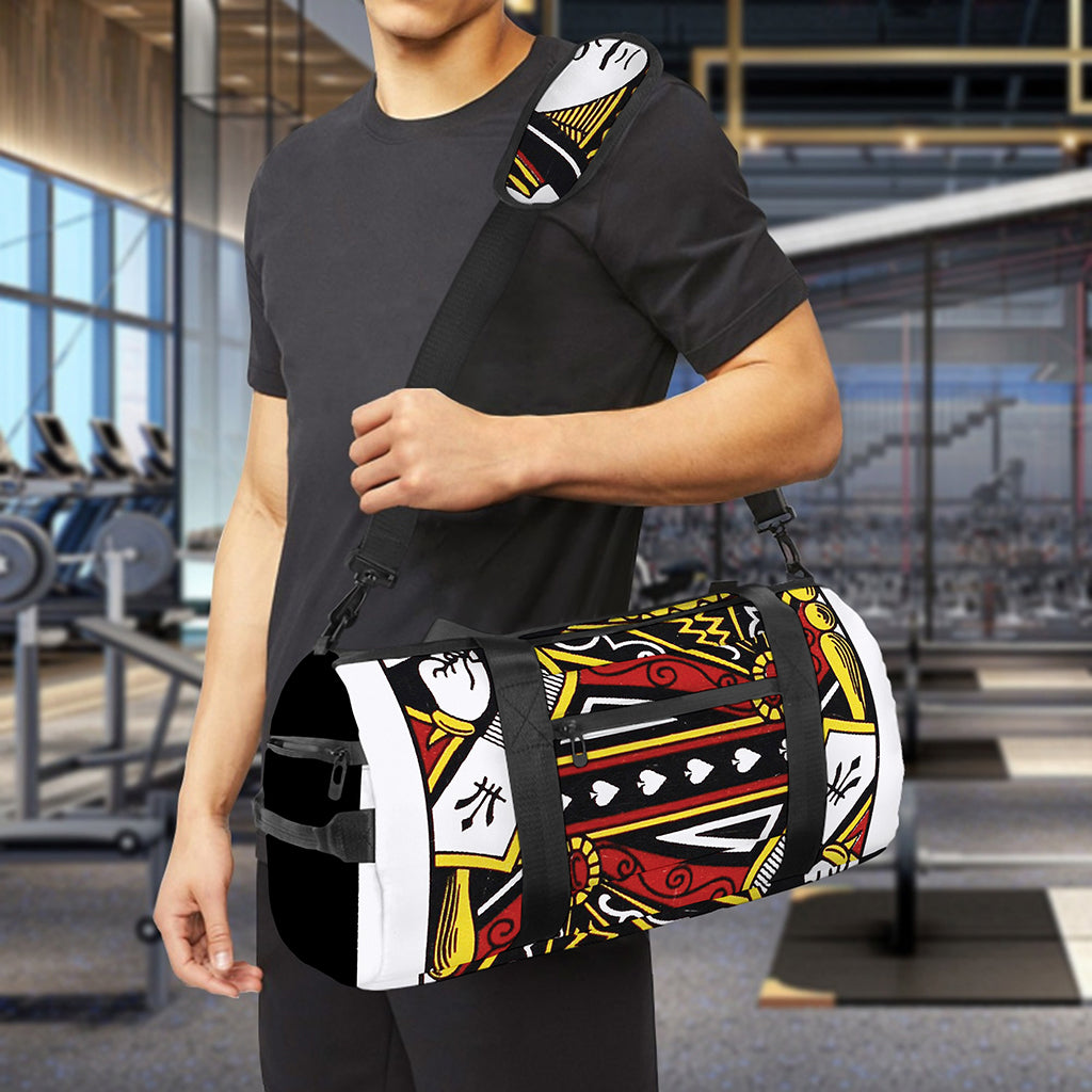 Queen Of Spades Playing Card Print Gym Bag