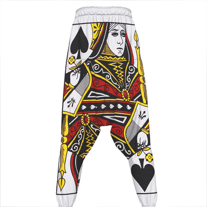 Queen Of Spades Playing Card Print Hammer Pants