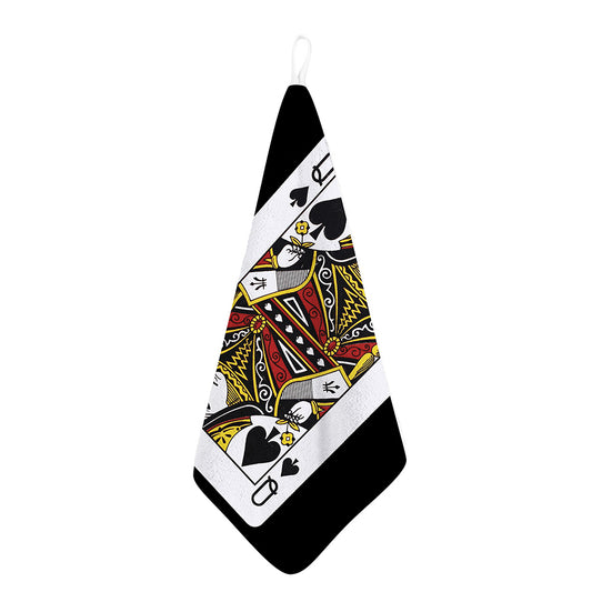 Queen Of Spades Playing Card Print Hand Towel