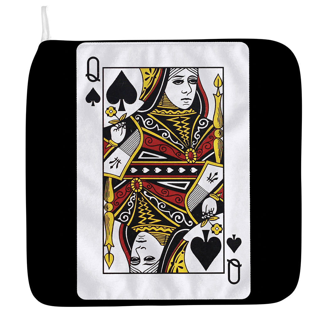 Queen Of Spades Playing Card Print Hand Towel