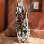 Queen Of Spades Playing Card Print Harem Pants