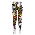 Queen Of Spades Playing Card Print High-Waisted Pocket Leggings